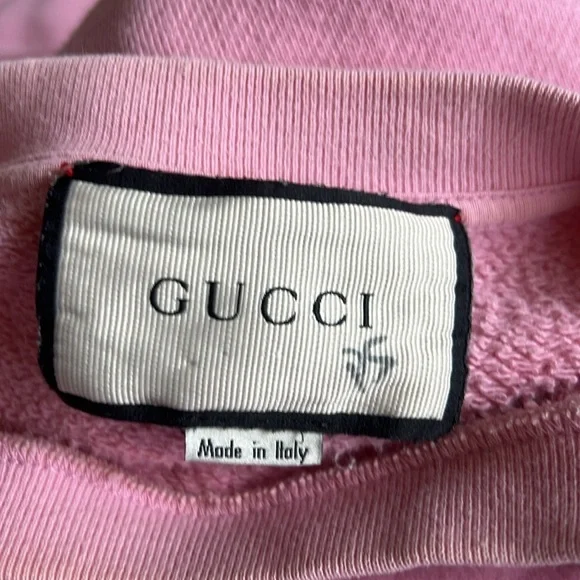 Gucci Pink Tennis Sweatshirt Large RARE